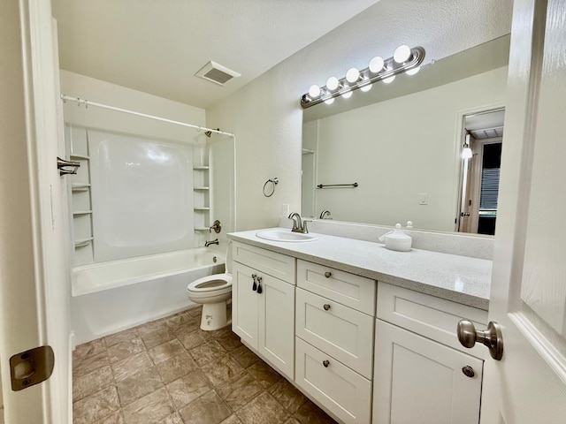 2909 Huntington Blvd Unit 207, Fresno, CA 93721 - full bathroom with vanity, bathing tub / shower combination, and toilet