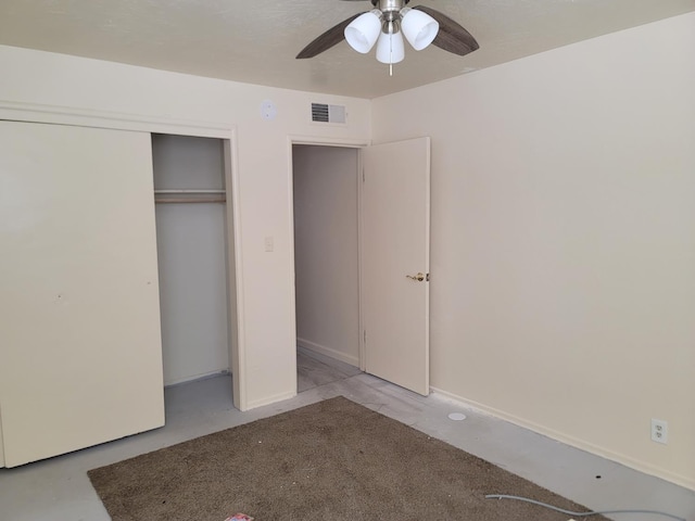 3023 E Robinson Ave, Fresno, CA 93726 - unfurnished bedroom with a closet and ceiling fan