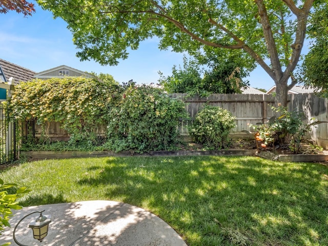 6185 N Milburn Ave, Fresno, CA 93722 - view of yard featuring a patio area