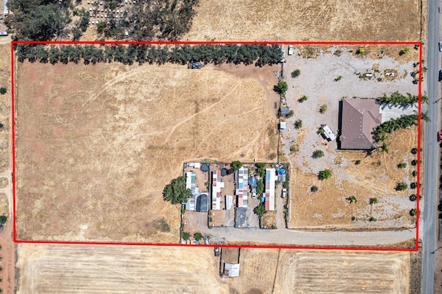 42462 Rd 140, Orosi, CA 93647 - overview of rural landscape featuring property boundaries highlighted