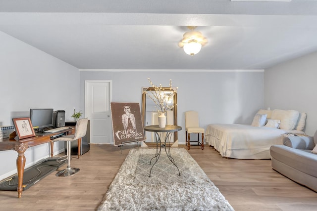1775 E Cole Ave, Fresno, CA 93720 - bedroom with wood finished floors and a desk