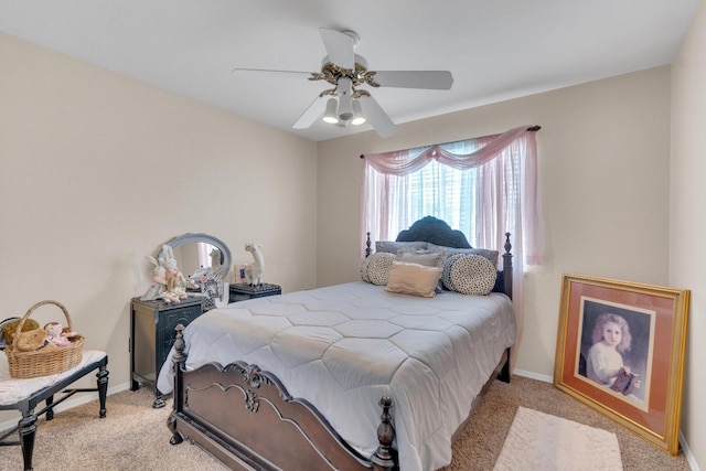 1775 E Cole Ave, Fresno, CA 93720 - carpeted bedroom featuring a ceiling fan and baseboards