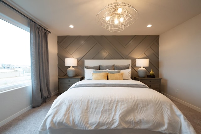 1157 Maclure Ave W, Madera, CA 93636 - bedroom featuring baseboards, light colored carpet, and recessed lighting