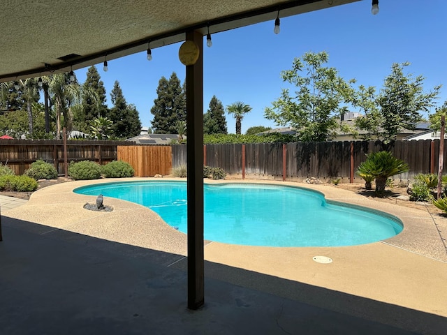 6538 N 4th St, Fresno, CA 93710 - view of swimming pool with a patio and a fenced backyard