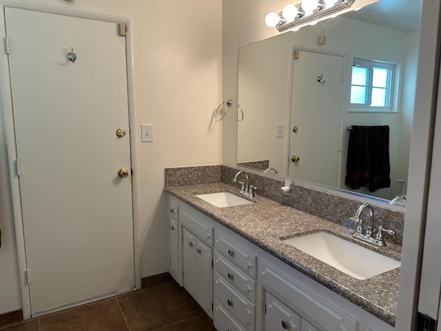 6538 N 4th St, Fresno, CA 93710 - full bathroom featuring double vanity and tile patterned flooring