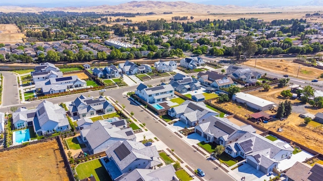 1734 Lester Ave, Clovis, CA 93619 - aerial perspective of suburban area featuring mountains