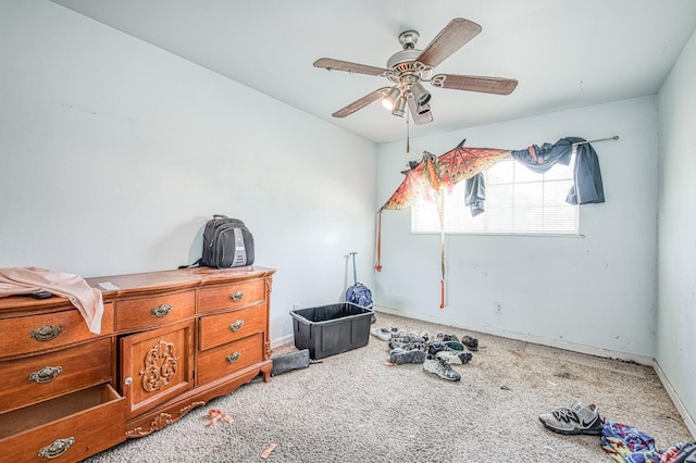 7820 N Fancher Rd, Clovis, CA 93619 - carpeted bedroom with ceiling fan and baseboards