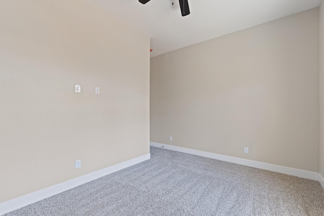 8440 Lake Shore Dr, Chowchilla, CA 93610 - carpeted empty room featuring a ceiling fan and baseboards