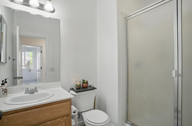 1216 Avignon Dr, Merced, CA 95348 - full bath featuring a stall shower, vanity, and toilet