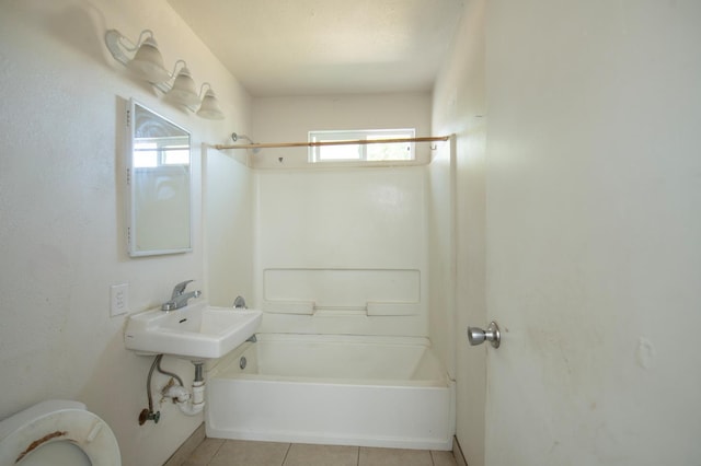 2108 E Sussex Way, Fresno, CA 93726 - full bathroom with toilet, shower / bathtub combination, and tile patterned floors
