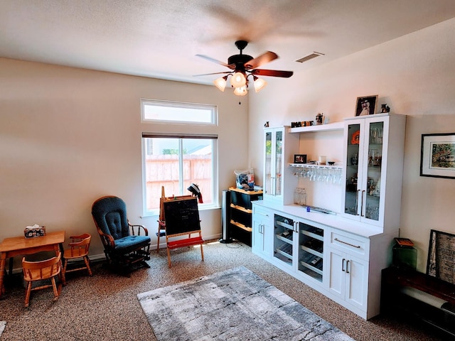 2513 Twain Ave, Clovis, CA 93611 - living area with ceiling fan and baseboards