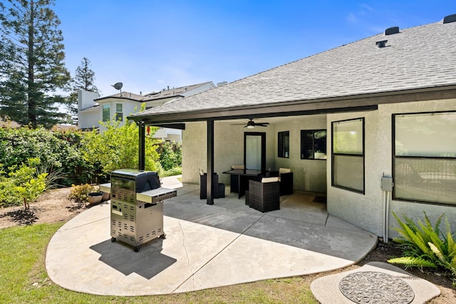 8814 N Spalding, Fresno, CA 93720 - view of patio / terrace with a ceiling fan