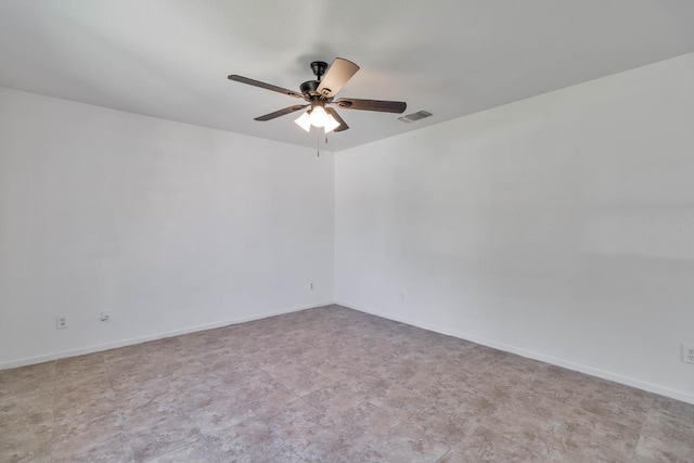 829 W Woodward Ave, Fresno, CA 93706 - spare room featuring ceiling fan and baseboards