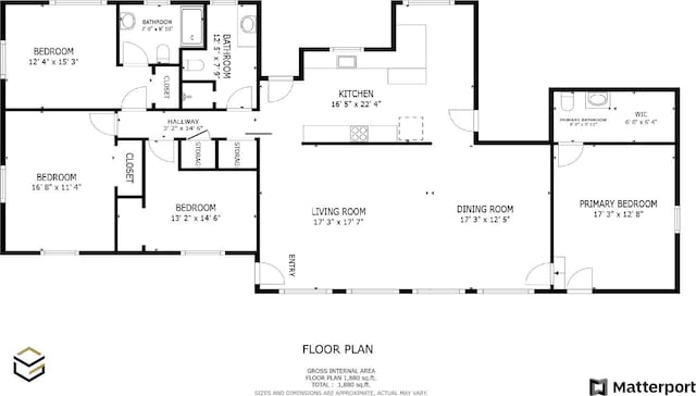 5554 E Montecito Ave, Fresno, CA 93727 - property floor plan