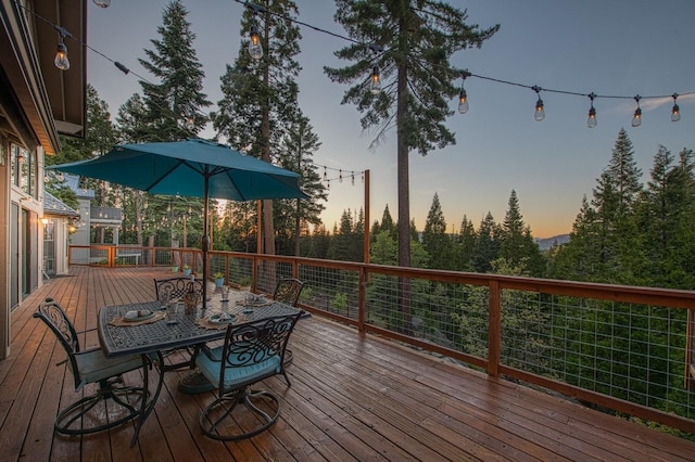 41905 Granite Ridge Rd, Shaver Lake, CA 93664 - deck with outdoor dining area