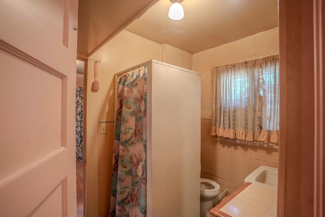 1007 E Michigan Ave, Fresno, CA 93704 - full bath featuring toilet, vanity, and curtained shower