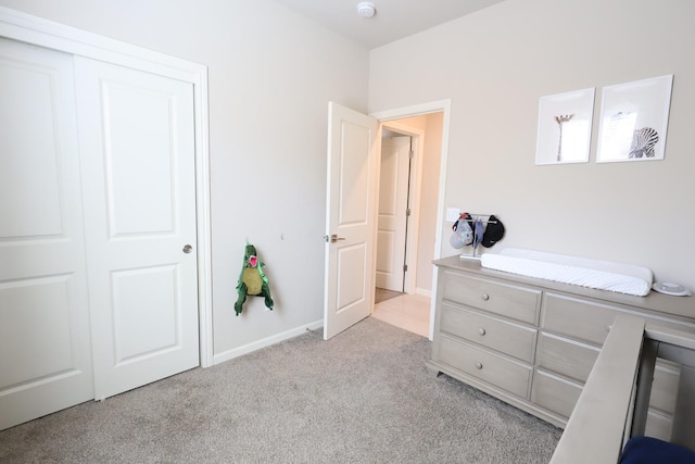 4090 Buckingham Ave, Clovis, CA 93619 - bedroom featuring light carpet, a closet, and baseboards