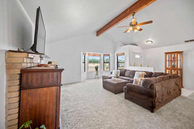 18118 Rd 26, Madera, CA 93638 - living room featuring ceiling fan and light carpet