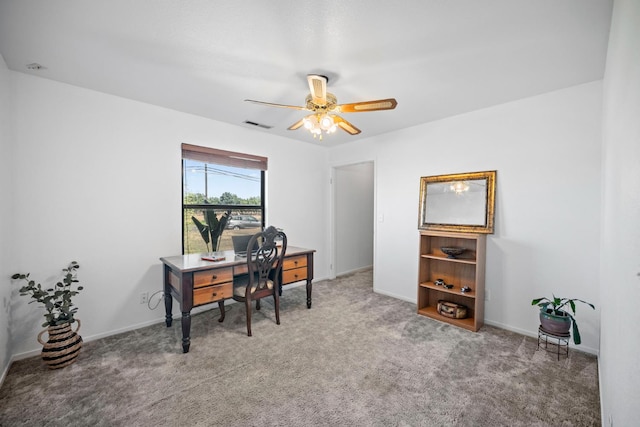 18118 Rd 26, Madera, CA 93638 - carpeted office featuring a ceiling fan and baseboards