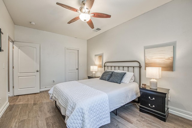 2631 Wrenwood Ave, Clovis, CA 93611 - bedroom with wood finished floors, baseboards, and a ceiling fan