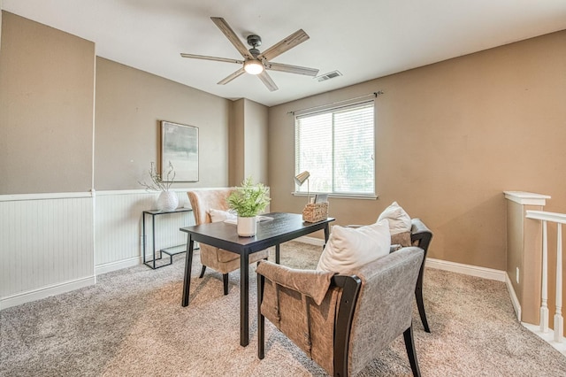 2631 Wrenwood Ave, Clovis, CA 93611 - office with light carpet, a ceiling fan, and baseboards