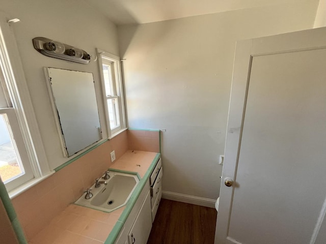 1305 E Fedora Ave, Fresno, CA 93704 - bathroom featuring wood finished floors and vanity