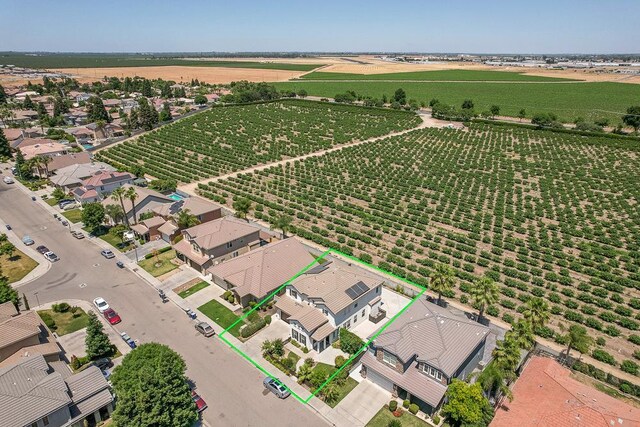 2701 Glade Ave, Madera, CA 93637 - overview of rural landscape featuring rows of crops and property parcel outlined
