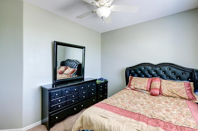 2701 Glade Ave, Madera, CA 93637 - bedroom with carpet floors, ceiling fan, and baseboards