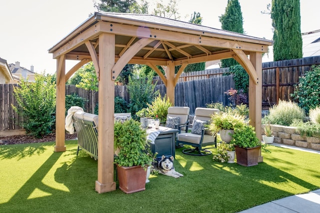 2602 E Pryor Dr, Fresno, CA 93720 - view of yard with a gazebo