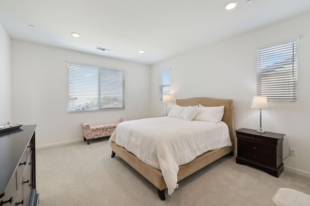 560 Overstone Ave, Madera, CA 93636 - bedroom featuring light carpet, baseboards, and recessed lighting