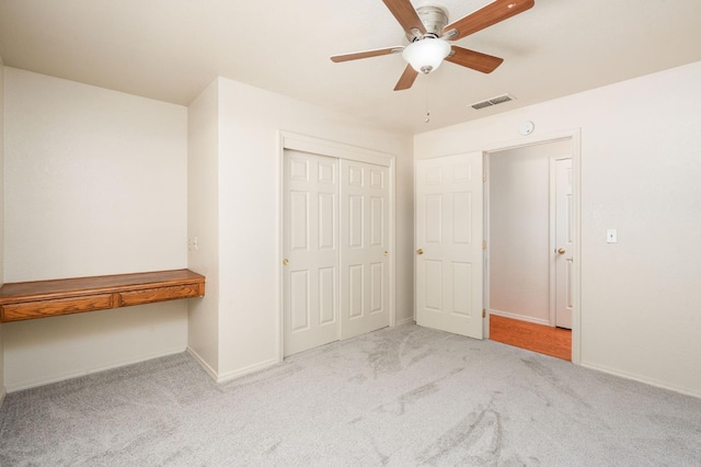 392 W Magill Ave, Clovis, CA 93612 - unfurnished bedroom with carpet floors, a closet, baseboards, and a ceiling fan