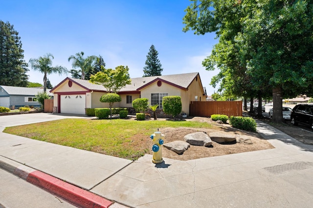 392 W Magill Ave, Clovis, CA 93612 - single story home with stucco siding, an attached garage, and concrete driveway