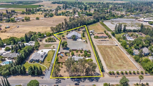8519 E Olive Ave, Fresno, CA 93737 - aerial view of property's location with property boundaries highlighted