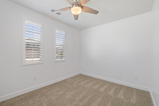 7374 E Flint Way, Fresno, CA 93737 - empty room with light carpet, baseboards, and ceiling fan