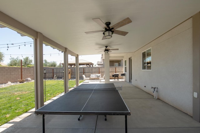 511 Timberline Way S, Madera, CA 93636 - view of patio featuring outdoor lounge area and ceiling fan
