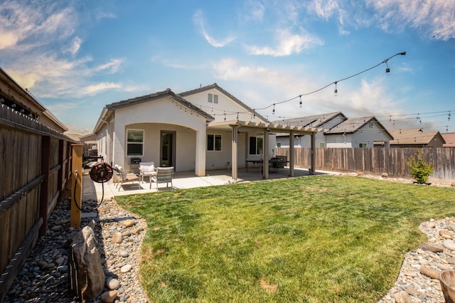 511 Timberline Way S, Madera, CA 93636 - rear view of house featuring stucco siding and a patio