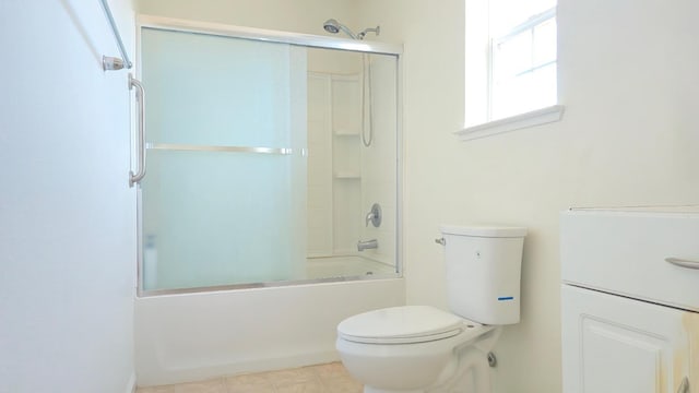 758 Persimmon, Madera, CA 93638 - bathroom with toilet, shower / bath combination with glass door, tile patterned floors, and vanity