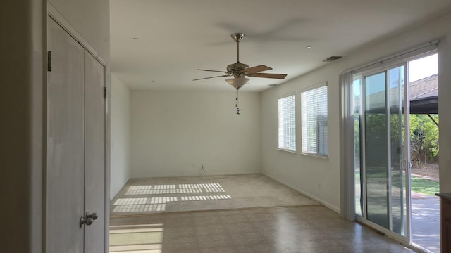 758 Persimmon, Madera, CA 93638 - spare room featuring a ceiling fan, baseboards, and carpet floors