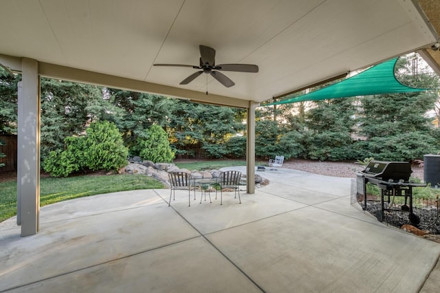 3126 San Gabriel Ave, Clovis, CA 93619 - view of patio with ceiling fan