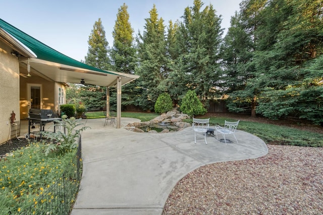 3126 San Gabriel Ave, Clovis, CA 93619 - view of yard with a patio and a ceiling fan
