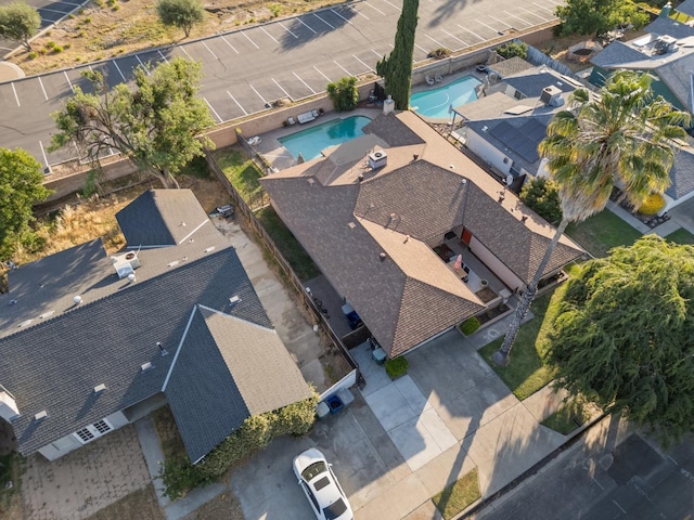 2724 Monocott Dr, Madera, CA 93637 - aerial view of property and surrounding area featuring a pool area