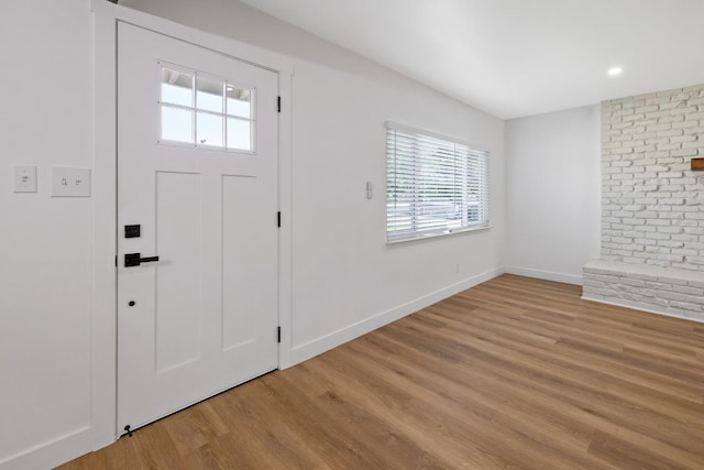 5075 N College Ave, Fresno, CA 93704 - entryway with light wood-style flooring and baseboards