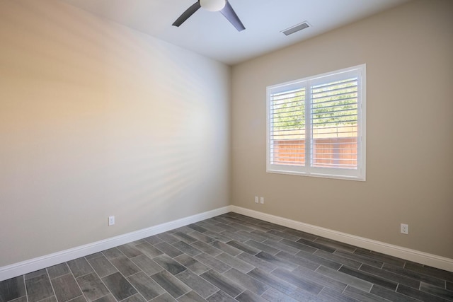 3343 Richmond Ave, Clovis, CA 93619 - empty room with ceiling fan, baseboards, and wood finish floors