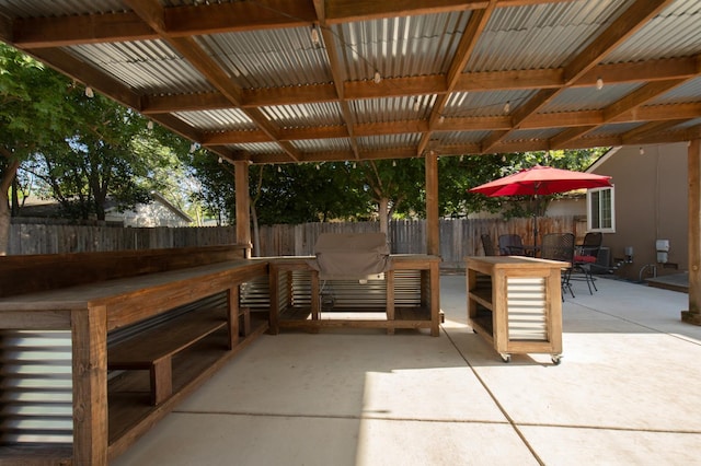 2837 N Thorne Ave, Fresno, CA 93704 - fenced backyard with a patio and outdoor dining space