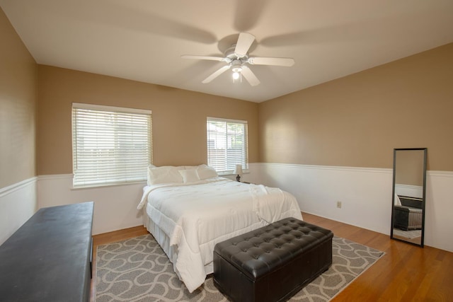 2837 N Thorne Ave, Fresno, CA 93704 - bedroom with wood finished floors and ceiling fan