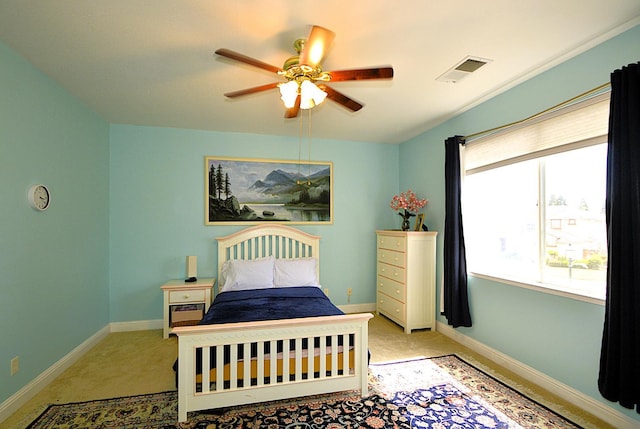 1756 N Holly Ave, Clovis, CA 93619 - bedroom featuring carpet floors, baseboards, and a ceiling fan