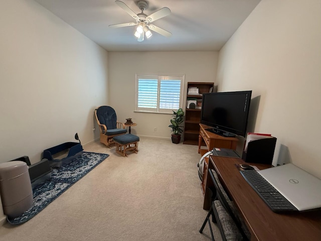 1976 Decatur Ave, Clovis, CA 93611 - carpeted office with a ceiling fan and baseboards