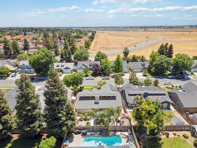 5860 W Menlo Ave, Fresno, CA 93722 - aerial view of residential area with a pool