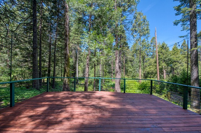 42272 Hanging Branch Rd, Shaver Lake, CA 93664 - deck with a forest view