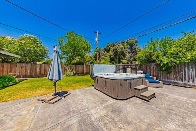 1096 Twain Ave W, Fresno, CA 93711 - view of patio featuring a hot tub